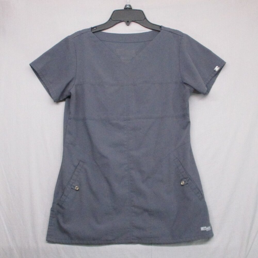 Greys Anatomy Scrub Top Gray Women Size |‎ S
